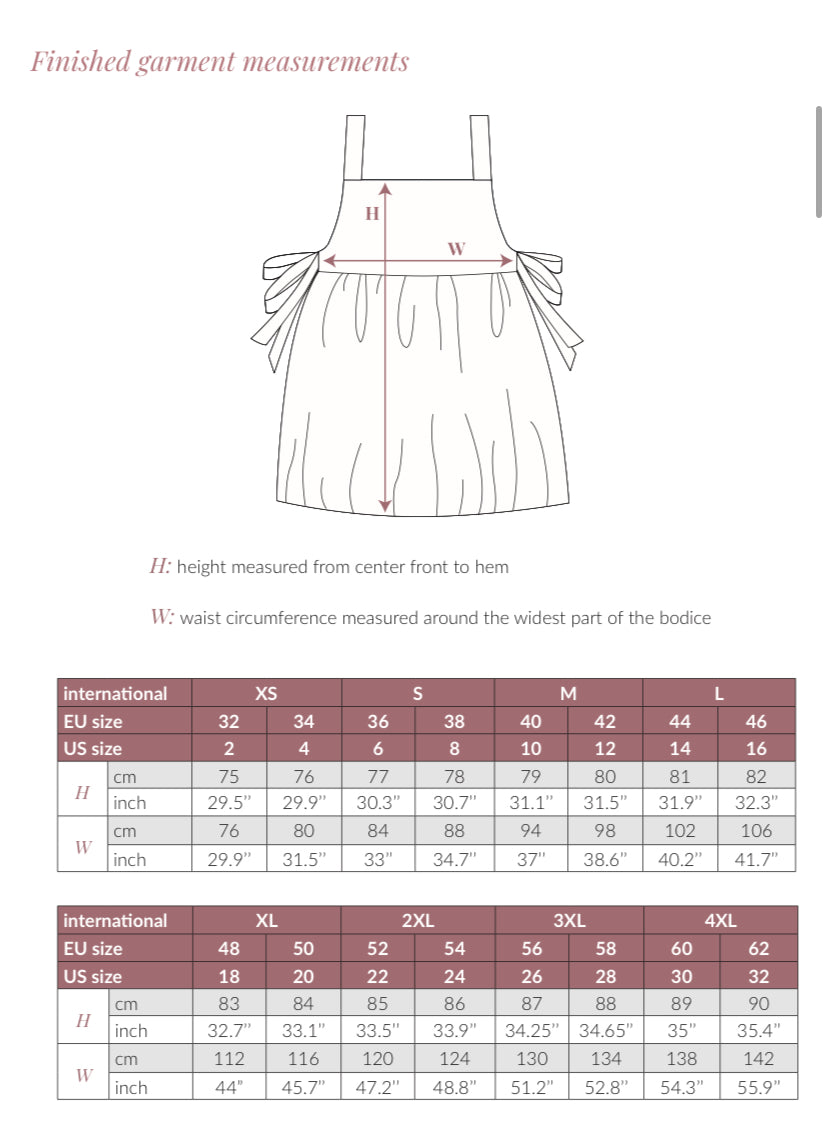 Ellie pinafore PDF sewing pattern