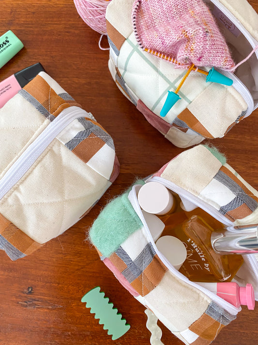 Mini patchwork pouches