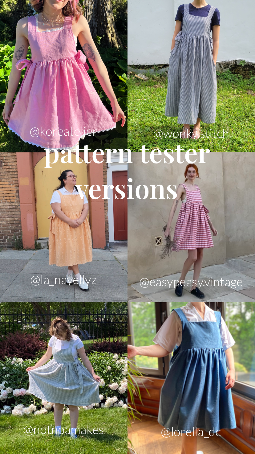 Ellie pinafore PDF sewing pattern