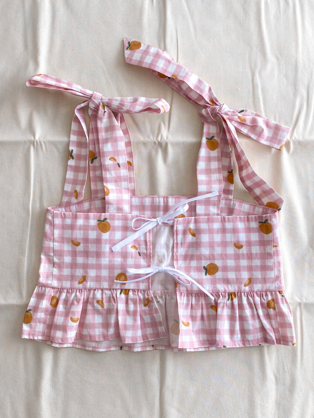 Meadow top in apricot picnic - size S
