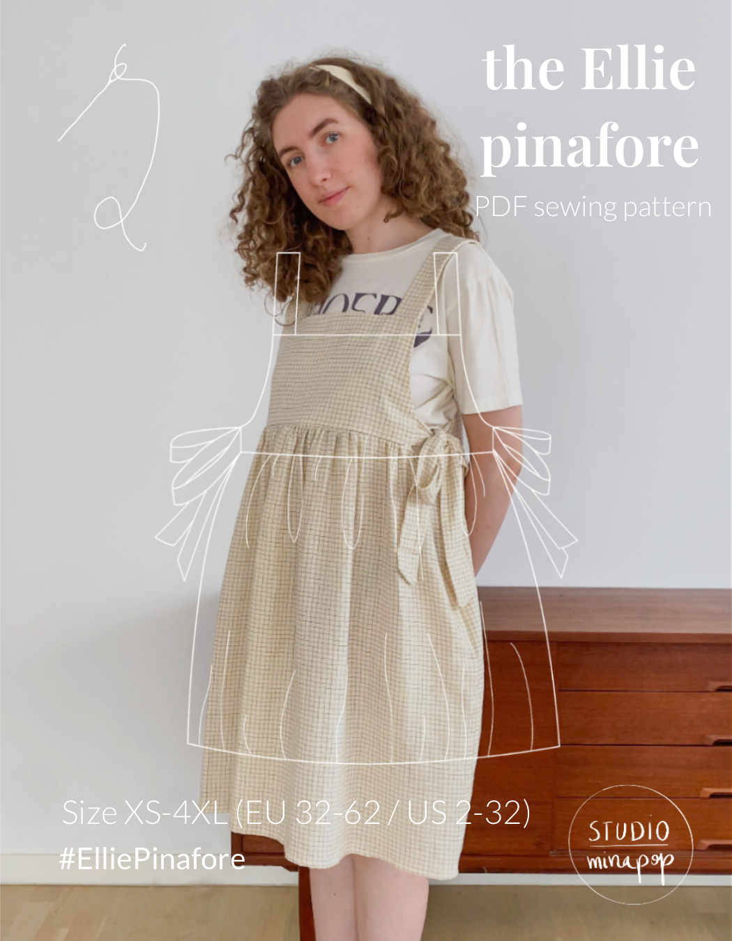 Ellie pinafore PDF sewing pattern