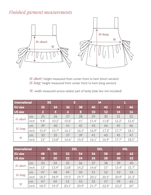 Birch top PDF sewing pattern