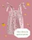 Alice dress in apricot picnic